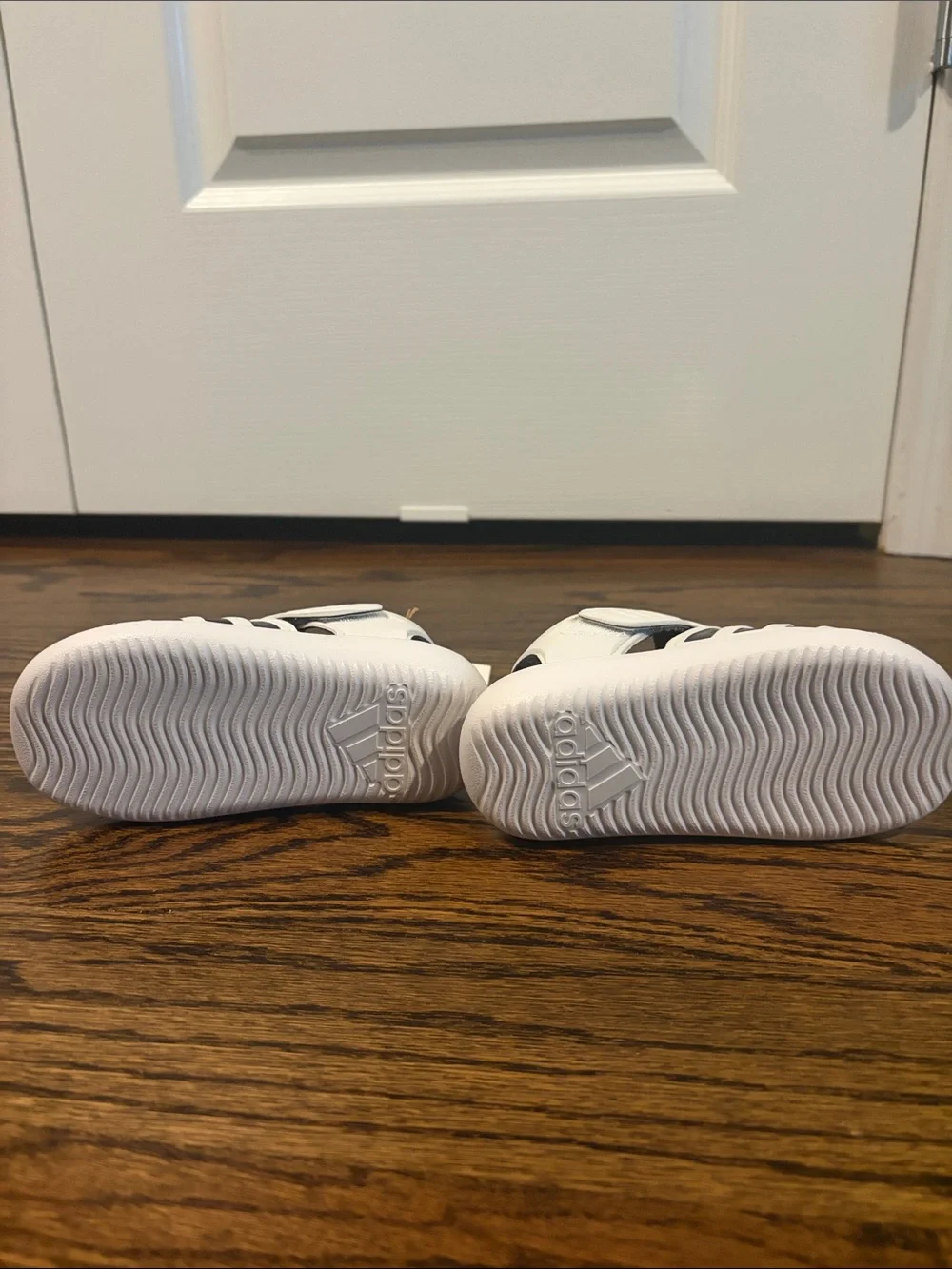 adidas Kids White and Black Water Sandals
